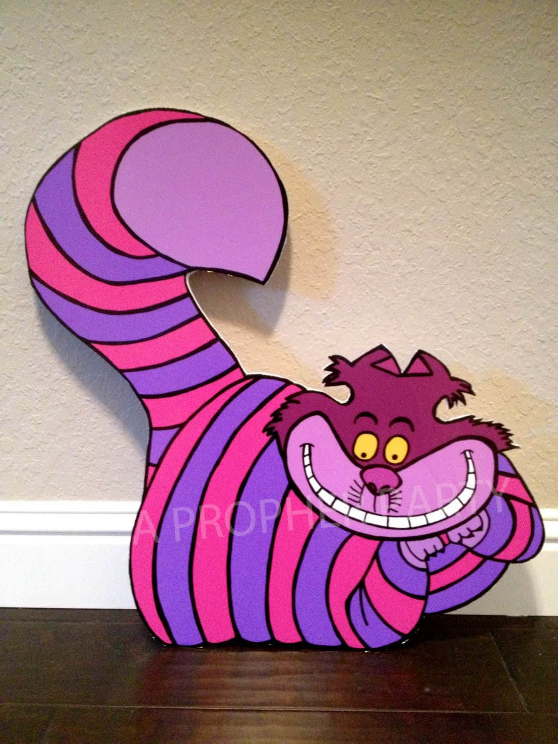 Wonderland Cat Mask Beige - Cheshire Cat Cosplay - Alice Party Mask - 3D Planet Props Wall Decor