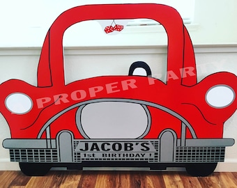 50's car - Car prop - Car photo prop - Red convertible - Vintage Car photo prop - 50's party - Car party - Diner