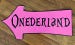 Onederland - Onderland signs - Wonderland signs - Directional Signs - This Way - That Way - Rabbit Hole - Royal Croquet - Wrong Way 