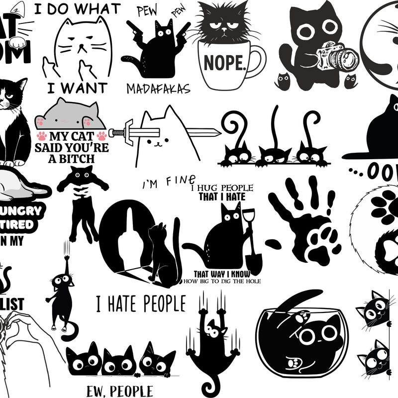 Momma Pattern Svg Cat Mom Humor Svg - Etsy