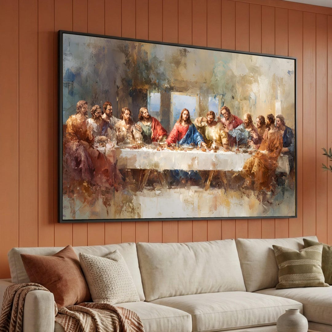 The Last Supper Canvas PRİNT Art, Jesus and Disciples Wall Art - Etsy