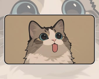 de bureau chat mignon | Grand tapis de souris, tapis de bureau chat dessin animé, tapis de bureau chat avec languette arrachée, cadeau pour un ami, tapis de souris chat mignon, tapis de bureau antidérapant