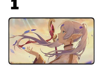 Tapis de bureau Mage Anime, tapis de souris de jeu Fantasy, support antidérapant durable, tapis de souris inspiré des dessins animés, tapis de bureau aux couleurs vives, cadeau pour otaku