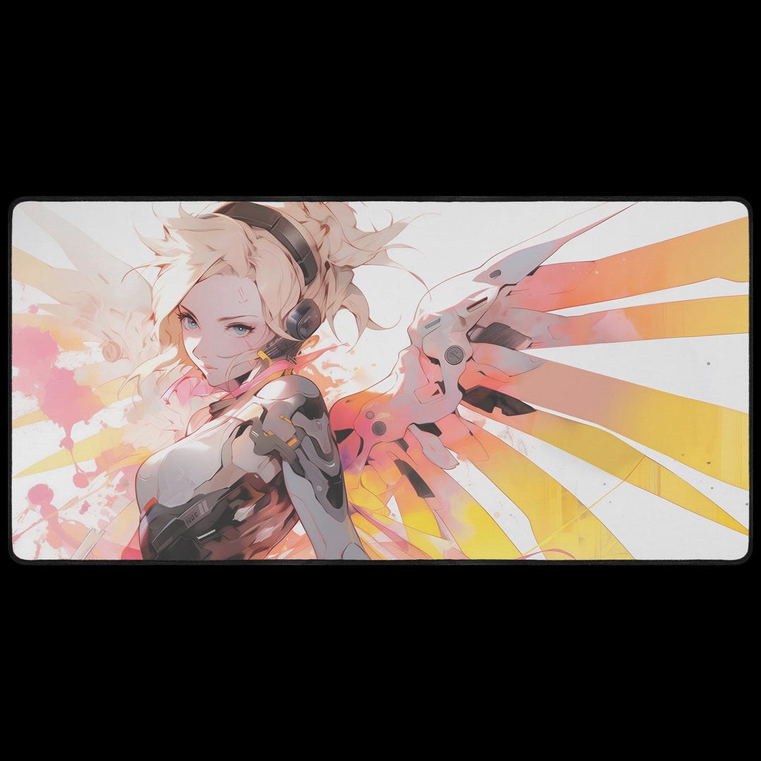 Spring Pad Mercy Game Desk Mat, Mercy Mouse Pad, Gaming Deskmat - Etsy