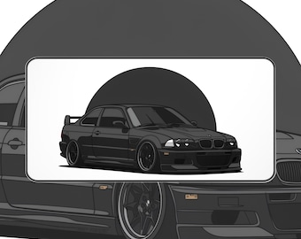 sous-vêtement noir super car | Tapis de souris de course automobile, tapis de souris minimaliste, décoration de chambre pour amateur de voitures, tapis de souris antidérapant, tapis de souris élégant