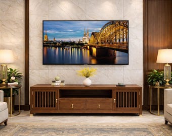 Modern Luxury TV Stand Minimalist Media Console Elegant Living Room Storage