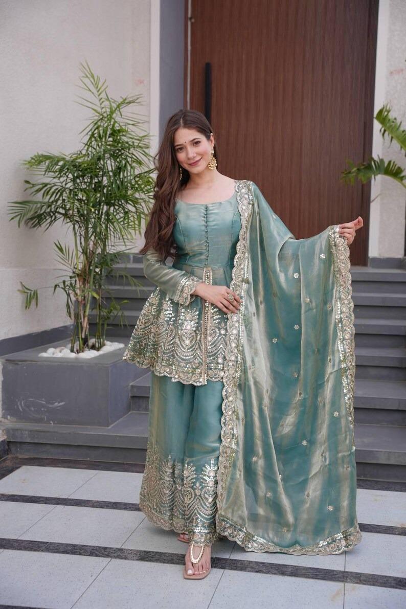 Sea Green Indian Suit - Etsy