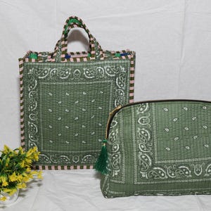 Bandana Quilted Tote Bag - Etsy