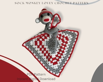 Socken Affe Lovey Häkelanleitung, DIGITALER DOWNLOAD, PDF Pattern