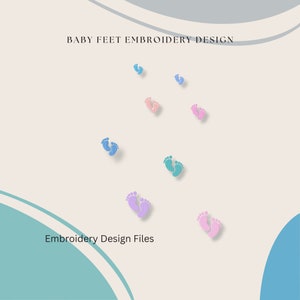 Baby Feet Embroidery Design, DIGITAL DOWNLOAD, Machine Embroidery Design