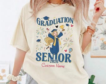 Graduation Senior Shirt 2026, Disneyland Graduate Tee, Class of 2026 Shirt, Grad Gift Tee, Graduation 2026 Senior Trip Tee, Grad Squad Tee