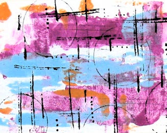 Gelli Prints Bundle: 20 Monoprint Cards for Collage, Scrapbooking
