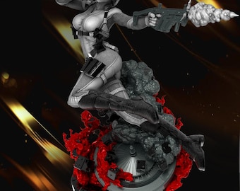 Rzeźba Domino | Model STL zabójcy napędzanego szczęściem | Model do druku 3D | Cyfrowy plik STL