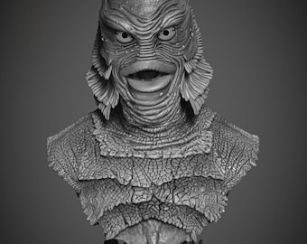 Creature of the Black Lagoon Portrait Bust | The Iconic Monster STL Bust | 3D Print Model | Digital STL File