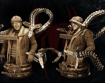 Busto del Dr. Octopus / Busto STL del Científico Siniestro / Modelo de impresión 3D / Archivo STL digital