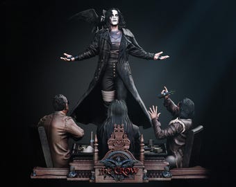 The Crow – The Crow Diorama | Rain Dominion STL Statue | 3D Print Model | Digital STL File