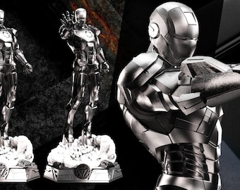 Iron Man Statue 2 | Iron Vanguard STL Statue | 3D Print Model | Digital STL File