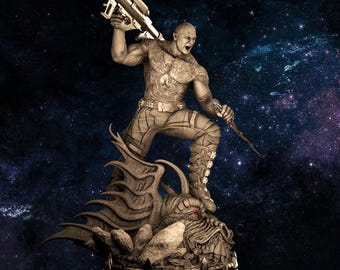 Rzeźba Draxa | Model STL Bohatera Międzygalaktycznego | Model do druku 3D | Plik cyfrowy STL