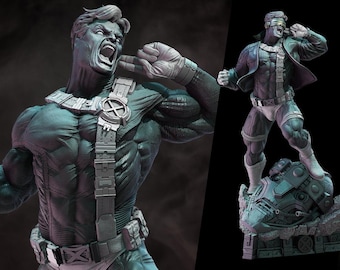Rzeźba Cyklopa | Figura Bohatera X-Men w formacie STL | Model do druku 3D | Plik cyfrowy STL