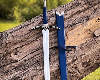 Handgjord fiendehammare fantasi Gondolin svärd replika – Kungens svärd replika display | Personlig present till honom