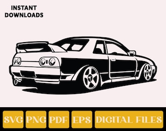 Racingbil SVG, sportfordonsclipart (digitala filer)