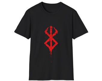 Red Dripping Rune Tee | Symbol Graphic T-Shirt