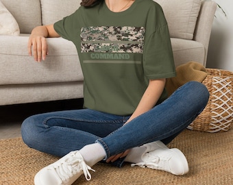 Camouflage Command T-Shirt | Military Stripe Camo Tee