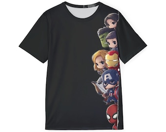 Chibi Superhero Lineup Men's Jersey | All-Over Print