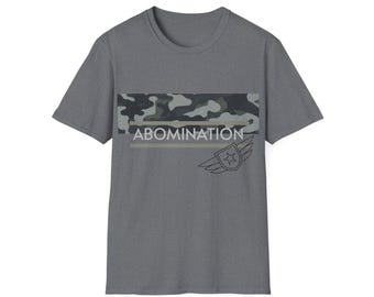 Camouflage Abomination T-Shirt | Camo Stripe Graphic Tee
