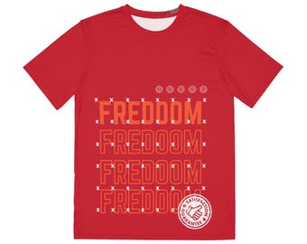 Freedom Repeat Typography Tee | Black Graphic T-Shirt