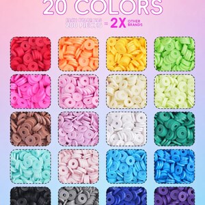 5000PCS Clay Beads Bracelet Making Kit Polymer Heishi DIY Jewelry Craft Set image 2