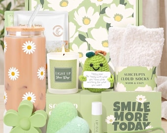 11-Piece Self-Care Gift Box for Women: Floral Daisy Theme (Birthday, Friendship)