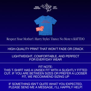 Respect Your Mother Baby Tee: Harry Styles Tshirt, KATTDO, Dance No More, Concert Outfit image 2