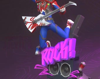 Marvel – Spiderpunk | Anarchy Riot STL-standbeeld | 3D-afdrukmodel | Digitaal STL-bestand
