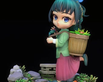 De dagboeken van de apotheker – Chibi Maomao | Remedie Whimsy STL-standbeeld | 3D-afdrukmodel | Digitaal STL-bestand