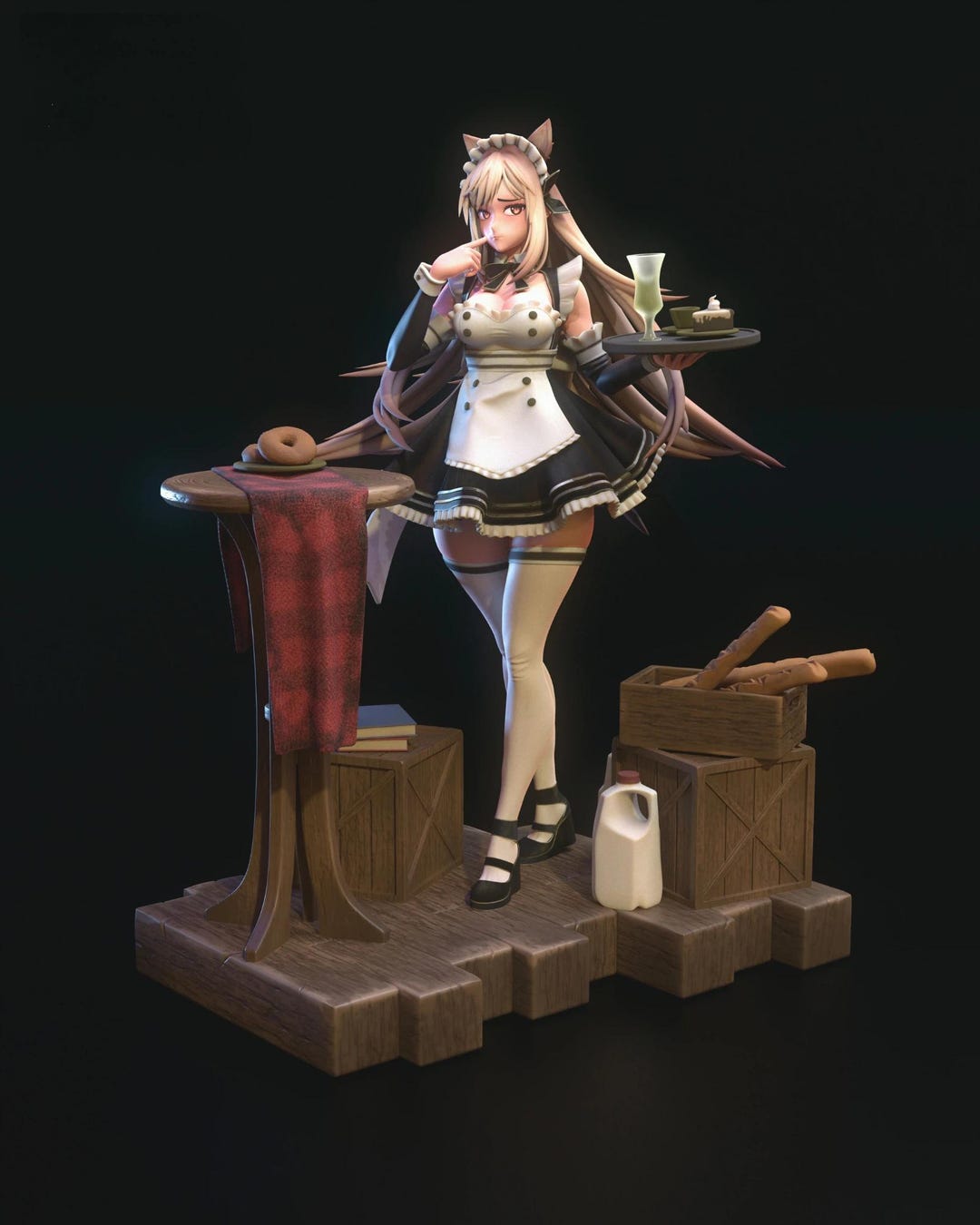 Red Rapi 3d Model Maid Rapi STL Statue: Goddess of Victory 3D Print Model (digital STL ...