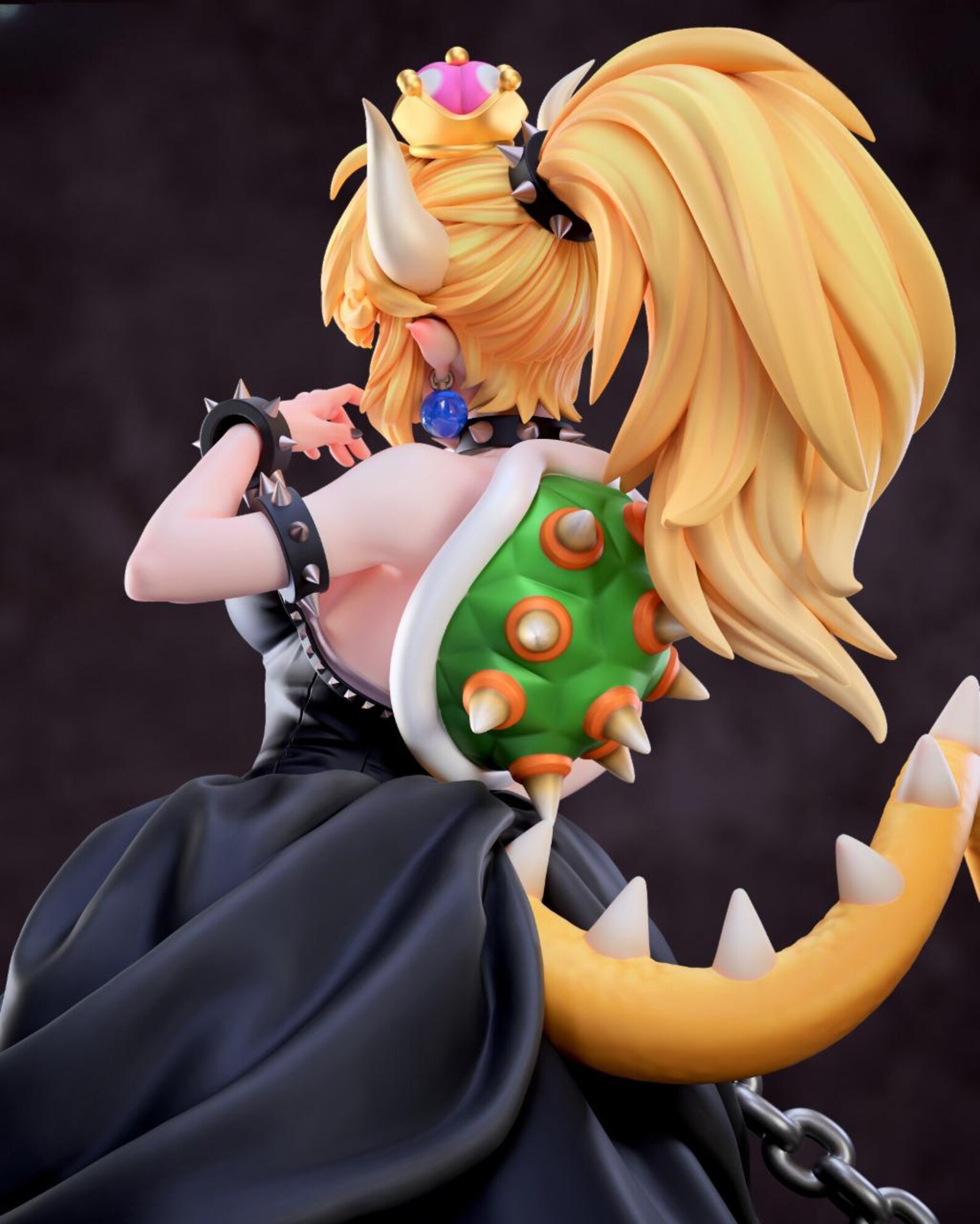 Mario Bros – Estatua STL de Bowsette/Koopa Queen / Modelo de impresión ...