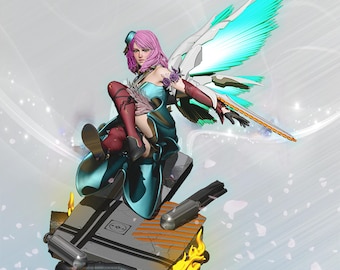 Tekken – Alisa Bosconovitch | Cyber Seraph STL Statue | 3D-Druckmodell | Digitale STL-Datei