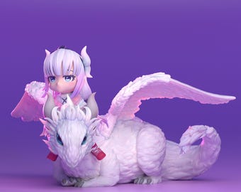 STL-standbeeld Kanna Dragon Maid – 3D-printmodel (digitaal bestand)