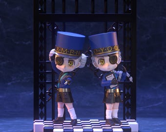 Persona – Justine en Caroline | Standbeeld Velvet Wardens Duo | 3D-afdrukmodel | Digitaal STL-bestand