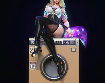 K/DA Ahri STL Statue – League of Legends 3D Print Model (Digital File)
