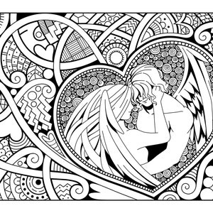 40 Adult Coloring Pages - Digital Download
