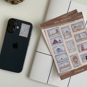 Illustrated Mosque Stickers | Islamic Architecture Sticker Sheet | Twelve Mosques Collection | Muslim Stationery | A5 Glossy PVC Stickers