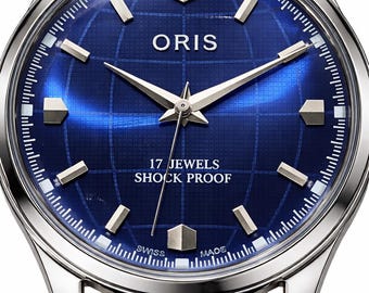 Men's Blue Dial Watch | Leather Strap, Analog Dress Style