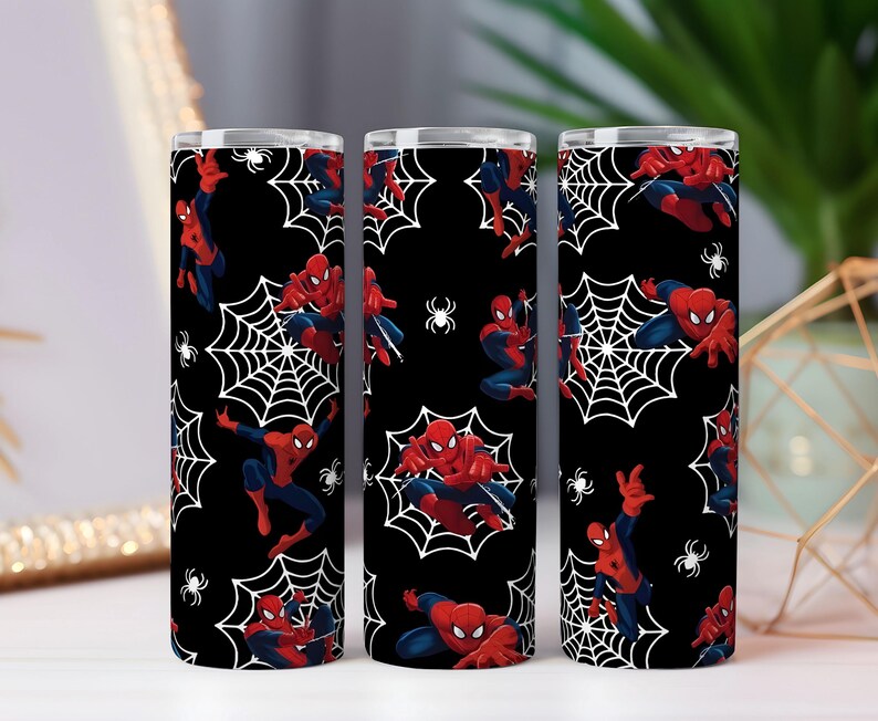 Spiderman Tumbler Wrap Bundle: 32+ Superhero Designs (Digital Download) image 10
