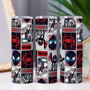 Spiderman Tumbler Wrap Bundle: 32+ Superhero Designs (Digital Download) image 18