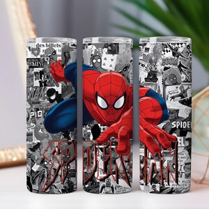 Spiderman Tumbler Wrap Bundle: 32+ Superhero Designs (Digital Download) image 4