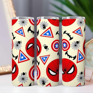Spiderman Tumbler Wrap Bundle: 32+ Superhero Designs (Digital Download) image 15