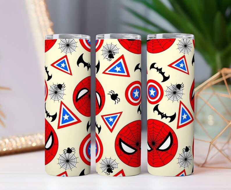 Spiderman Tumbler Wrap Bundle: 32+ Superhero Designs (Digital Download) image 15