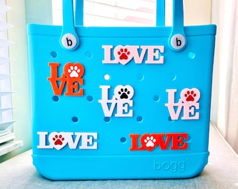 Bogg Bag Pet Charms, Dog Lover Bogg Bits, 3D Printed Pet Pop In Charms, Paw Prints For Bogg Bags, Pool Bag Tags, Croc Bag Charms, Beach Bag